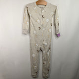 Size 18-24m: Goumi Beige Moon Footed Long Sleeve PJS NEW