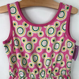 Size 6-7 (120): Hanna Andersson Disney Pink/Yellow/Green Shorty Romper