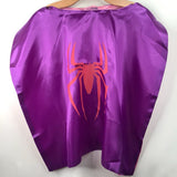 Size OS: Pink/Purple Reversible Spiderman Cape