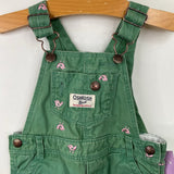 Size 18m: Osh Kosh Green/Pink Embroidered Birds Overalls