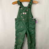 Size 18m: Osh Kosh Green/Pink Embroidered Birds Overalls