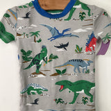 Size 3: Mini Boden Grey/Colorful Dinosaur Print Shorty 2pc PJs