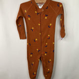 Size 18-24m (80): Hanna Andersson Brown/Colorful Celestial Themed Zip Up 1pc PJs
