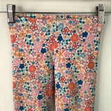 Size 8: Tea White/Colorful Floral Print Leggings