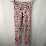 Size 8: Tea White/Colorful Floral Print Leggings