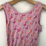 Size 10: Tea Pink Flamingo Tank Shorty Romper