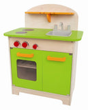 Hape Wooden Green Gourmet Play Kitchen W/Accessories