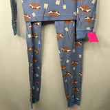 Size 14-16 (160): Hanna Andersson Blue Smores Print 2pc PJs