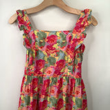 Size 14: Peyton & Parker Colorful Floral Backless Ruffled Tank Dress