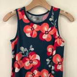 Size 14: Tea Blue Pink Floral Tank Dress