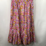 Size 14: There Abouts Pink Yellow Floral Backless Short Sleeve Dress