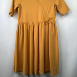 Size 12 (150): Hanna Andersson Yellow Short Sleeve Dress