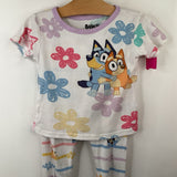Size 5: Bluey White 2pc PJs