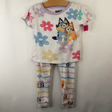 Size 5: Bluey White 2pc PJs