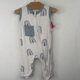 Size 3-6m: Kyta White/Blue 1pc PJs