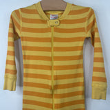 Size 3 (90): Hanna Andersson Yellow/Orange Striped 1pc PJs