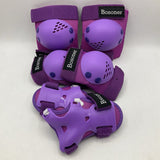 Size 3-7: Bosoner 6pc Purple Sports Pads - Knee, Elbow, Wrist