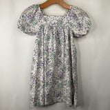 Size 7: Crewcuts White Purple Floral Short Sleeve Dress