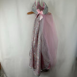 Size 7-8: Great Pretenders Pink Silver Shimmery 2pc Princess Set