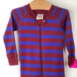 Size 12-18m (75): Hanna Andersson Blue/Red Striped 1pc PJs