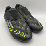 Size 2Y: Adidas Black/Green Soccer Cleats