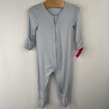 Size 0-3m: Kate Quinn Blue 1pc Footy PJs