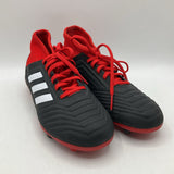 Size 3.5Y: Adidas Black/Red/White Lacrosse Cleats