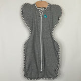 Size S: Love To Dream Grey/White Swaddle