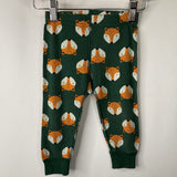 Size 2 (85): Hanna Andersson Green Fox Print 2pc PJs