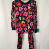 Size 5 (110): Hanna Andersson Blue Pink Red Floral 2pc PJs