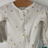 Size NB: Carters White/Yellow Chicken 1pc Footy PJs